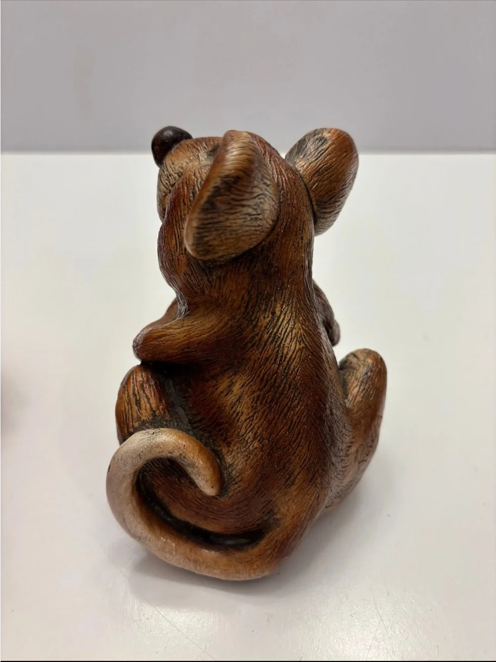 VINTAGE 1985 John Raya BEASTIES OF THE KINGDOM Rat with cheese Figurine decor